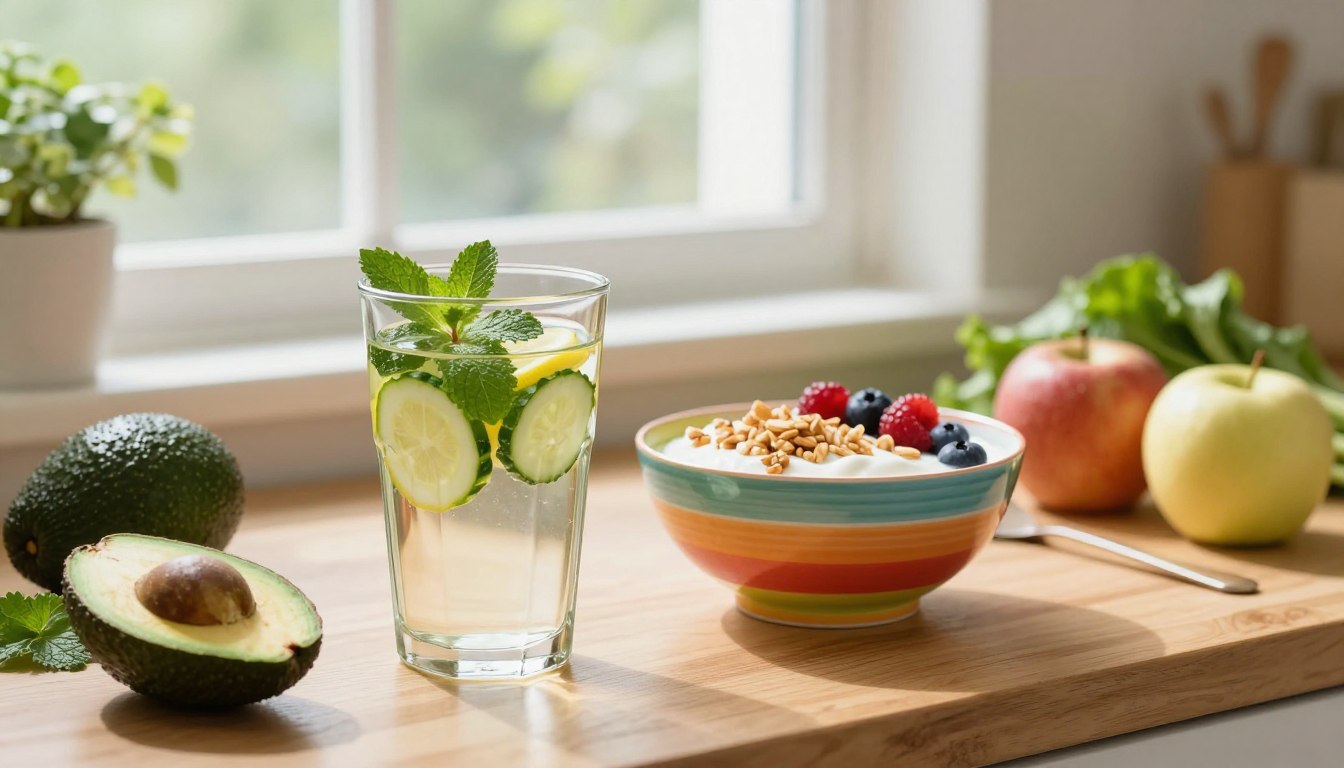 Hydration and digestion support routine